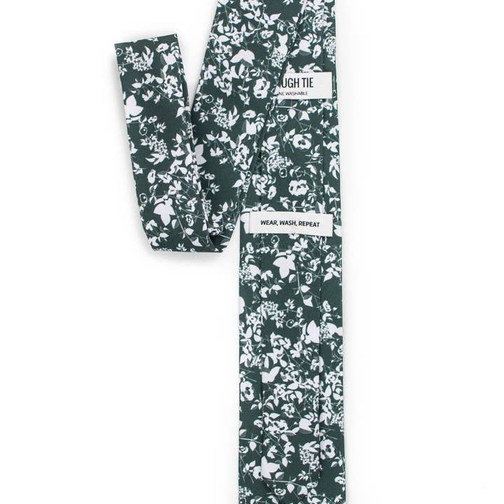 Tough Apparel - Venta al por mayor Corbata - Hombre - Kodiak- Corbata verde bosque con silueta floral