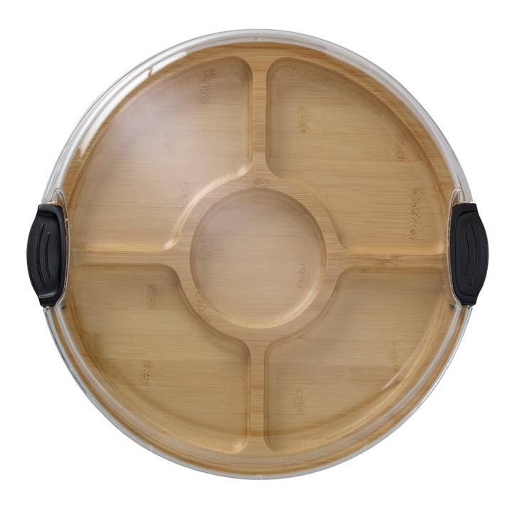 Lifetime Brands - Wholesale Cutting Board - FW 14 ROUND MAKE AND TAKE BAMBOO 5 BLACK