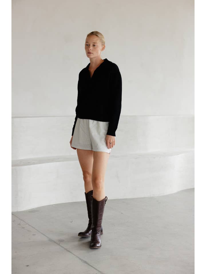 MOD REF - Wholesale Knit Sweater - Women's - The Archie Sweater | Polo Collared Knit Sweater13