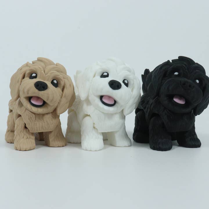Paw Print Pups - Goldendoodle Made in USA, Fidget, Figurine for wholesale by MrSpinner