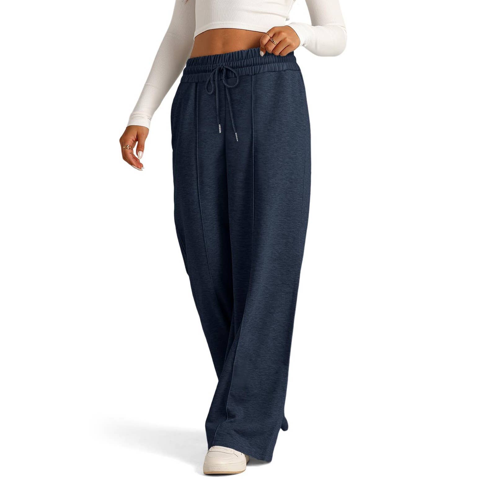 Lily Clothing - Wholesale Pants - Women's - TETHERED SOLID COLOR WAIST FASHION WIDE LEG PANTS5