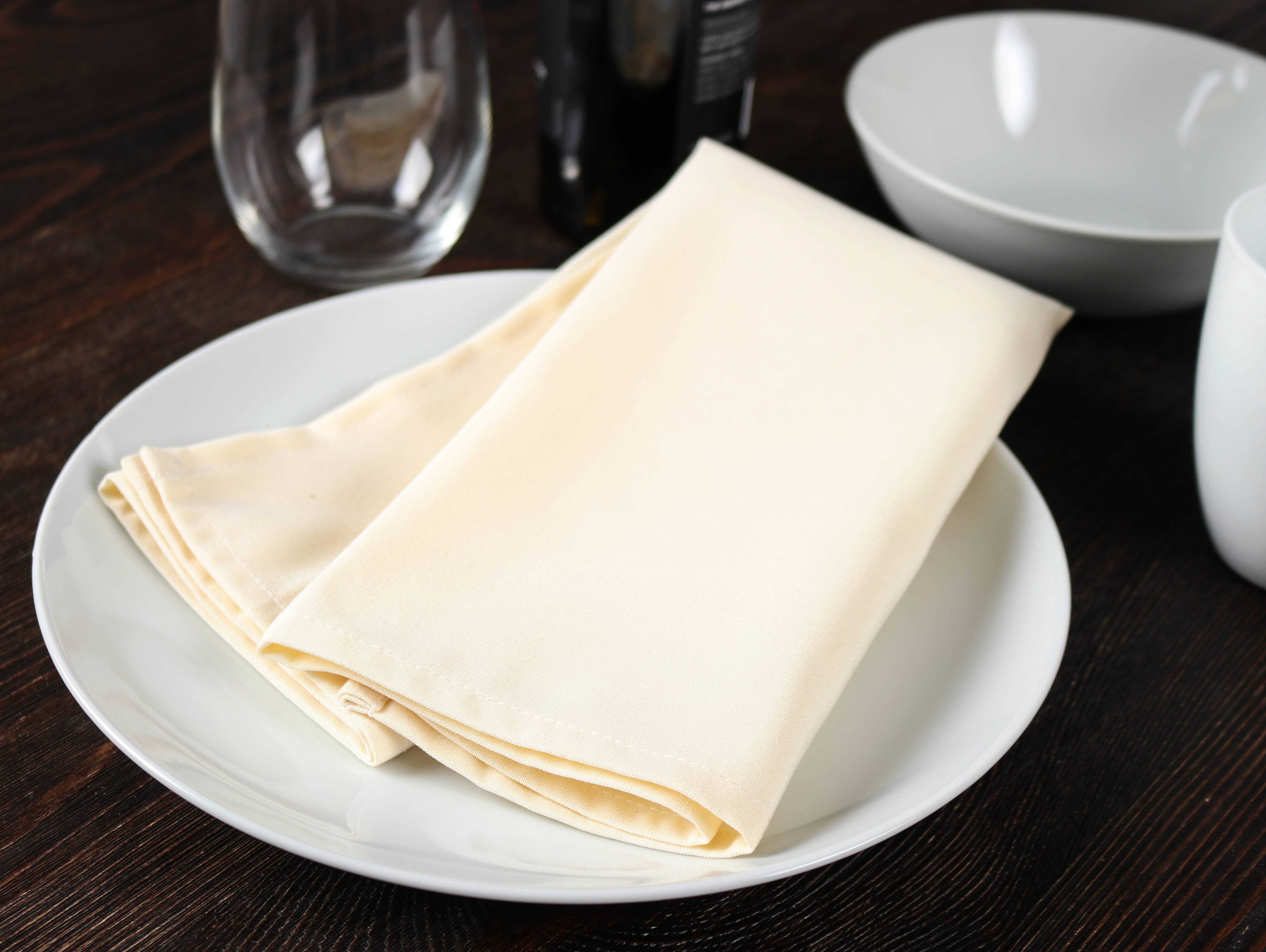 Arkwright Home - Wholesale Dinner & Cloth Napkin - 25 Pack of Poly Spun Solid Cloth Dinner Napkins - 20 x 20 in5