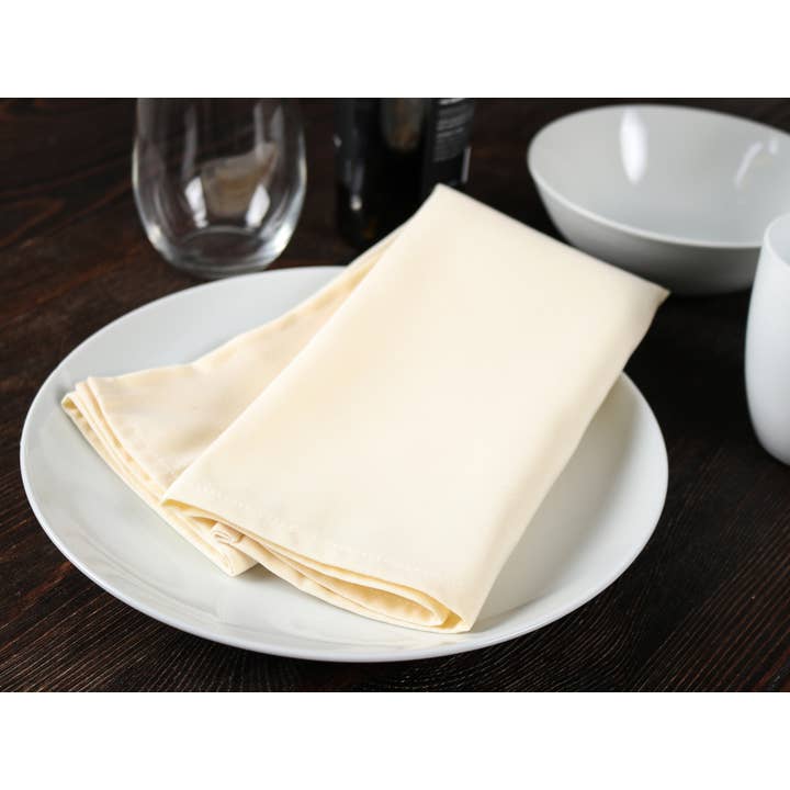 Arkwright Home - Wholesale Dinner & Cloth Napkin - 25 Pack of Poly Spun Solid Cloth Dinner Napkins - 20 x 20 in5