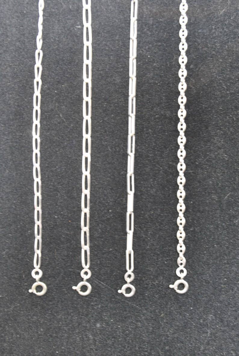 Iroquoise – Großhandel Bastelzubehör – 925er Silberketten, Panzer- und Kaffeebohnenkette2