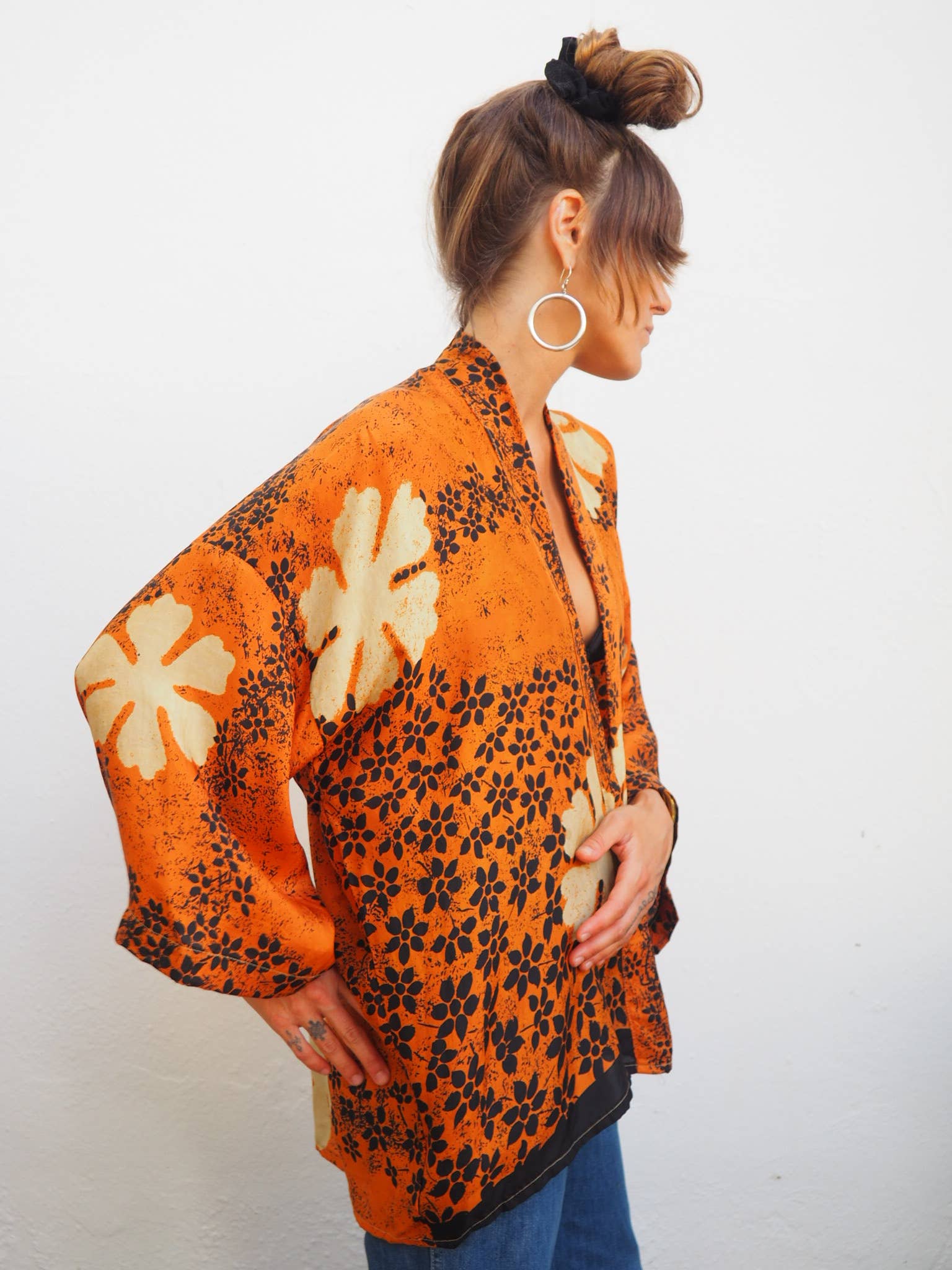 Vagabond Ibiza - Wholesale Kimono - Women's - The Kardash Kimono Short – Up-cycled Vintage Sari Kimono 28