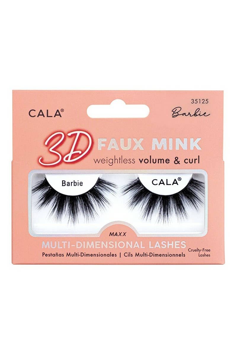 CALA 35125x 3D Faux Mink Eyelash BARBIE 12pc