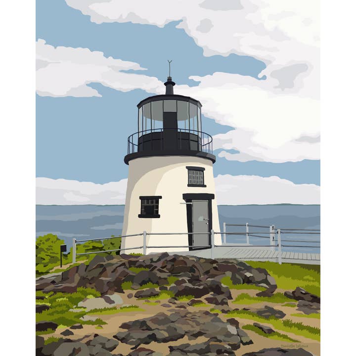 Impression d'art Phare d'Owls Head pour la vente par Lehoux Art