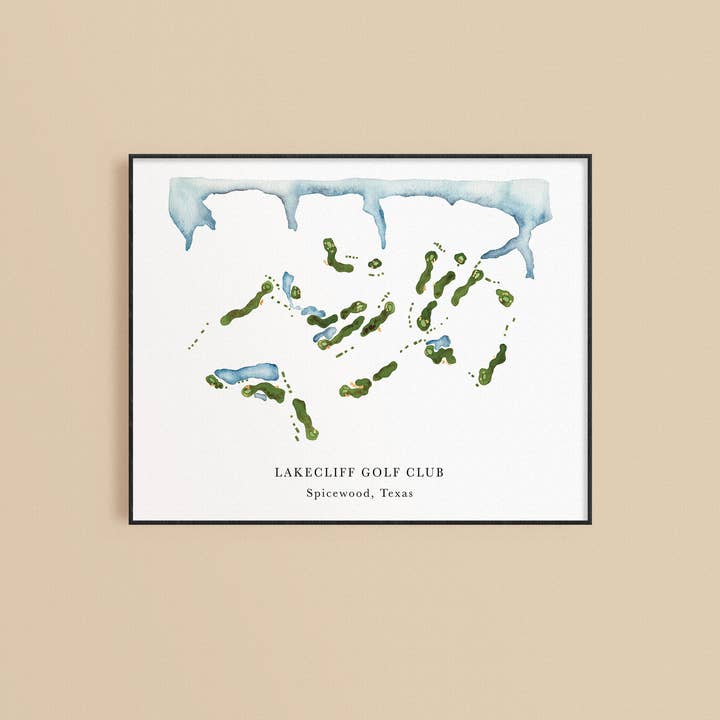 Lakecliff Golf Club Print for wholesale by ally aiken design