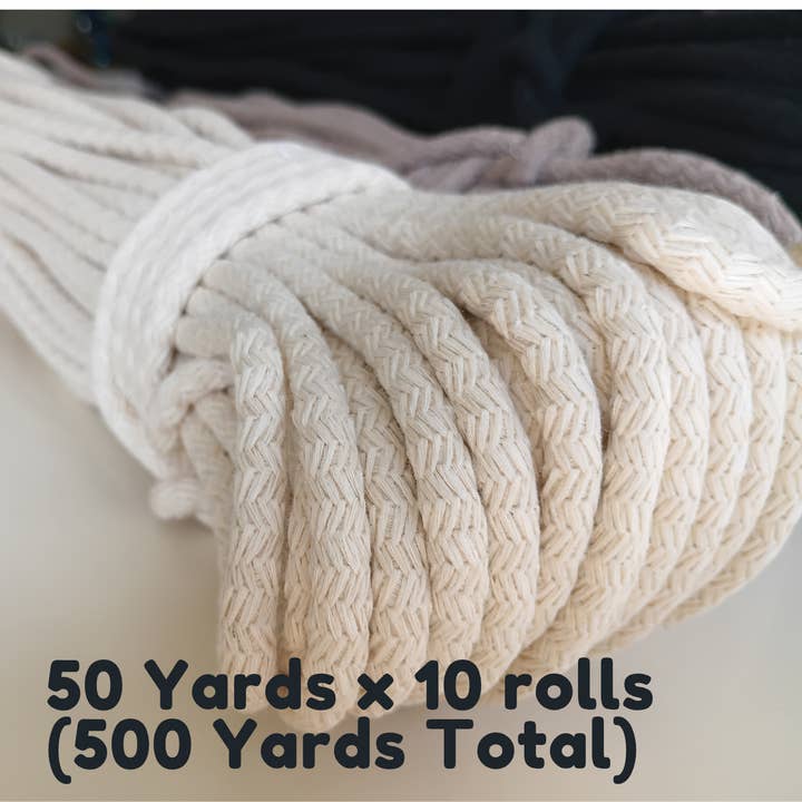 Dream Trimming Goods LLC - Wholesale Craft Supplies - Natural Cotton Rope 1/4' inch x 500 Yards – Dream Trimming1