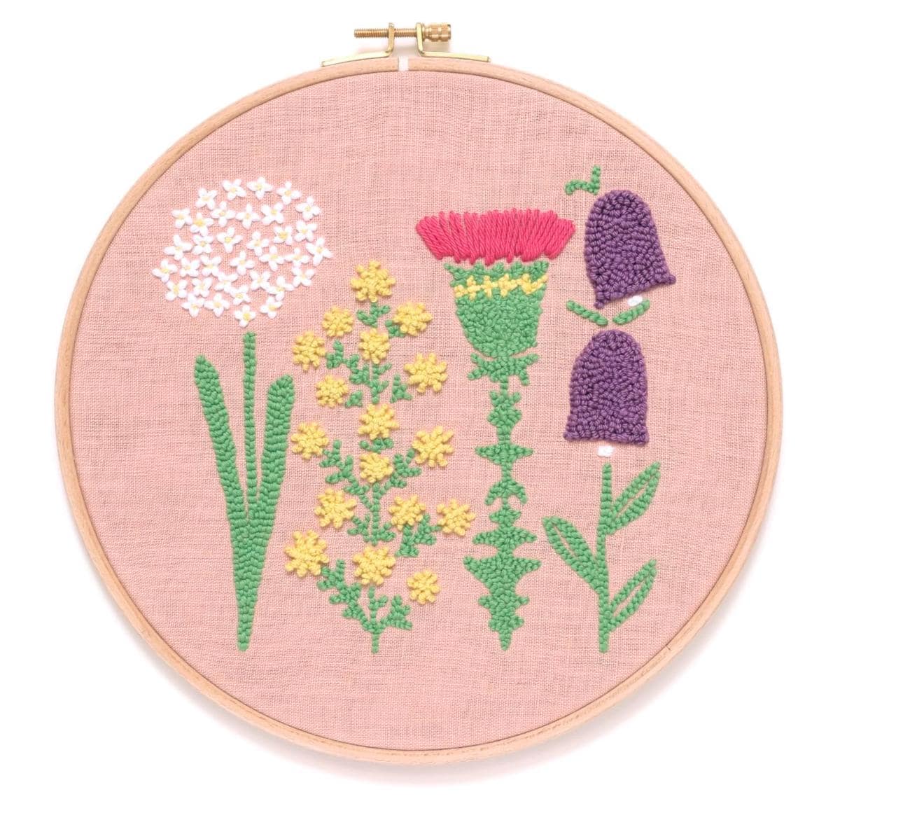 「FUNJI」In Japan - Wholesale Embroidery/Cross Stitch Supplies - Punch Needle Kit: Japanese Floral Embroidery Art - DIY Craft0