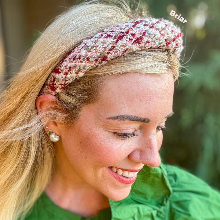 Tweed Polstret Hårbøjle - Tykk - Forskellige Ternet Stilarter for engroshandel hos Taylor Elliott Designs