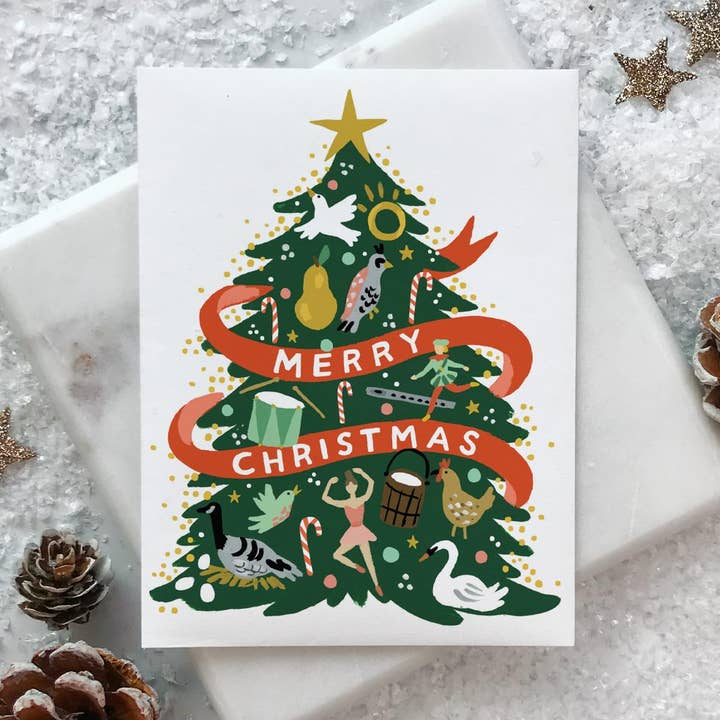 Idlewild Co. - Wholesale Christmas card - Twelve Days Tree Holiday Greeting Card0