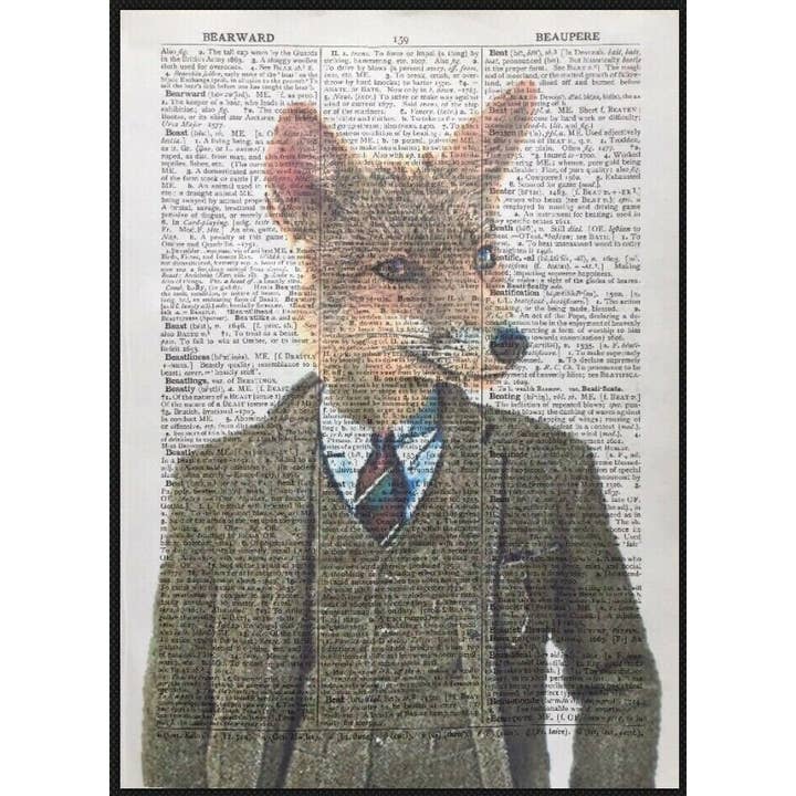 Fox Dictionary Wall Art Print - Fox Picture - Animal Art for wholesale by Parksmoonprints