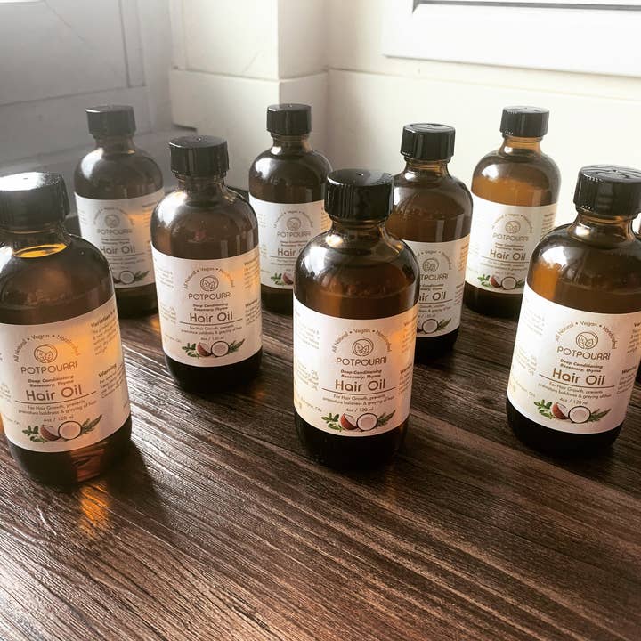 Potpourri All Natural Inc. – Óleo de cabelo por atacado – Óleo de cabelo de tomilho alecrim1