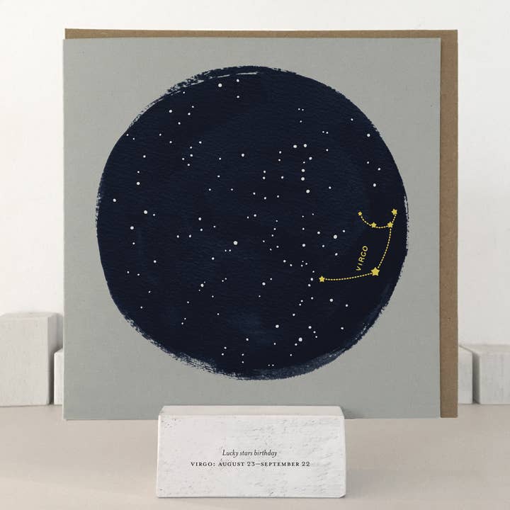 Carte d'anniversaire Vierge | Constellation du zodiaque | Horoscope pour la vente par Purpose & Worth etc