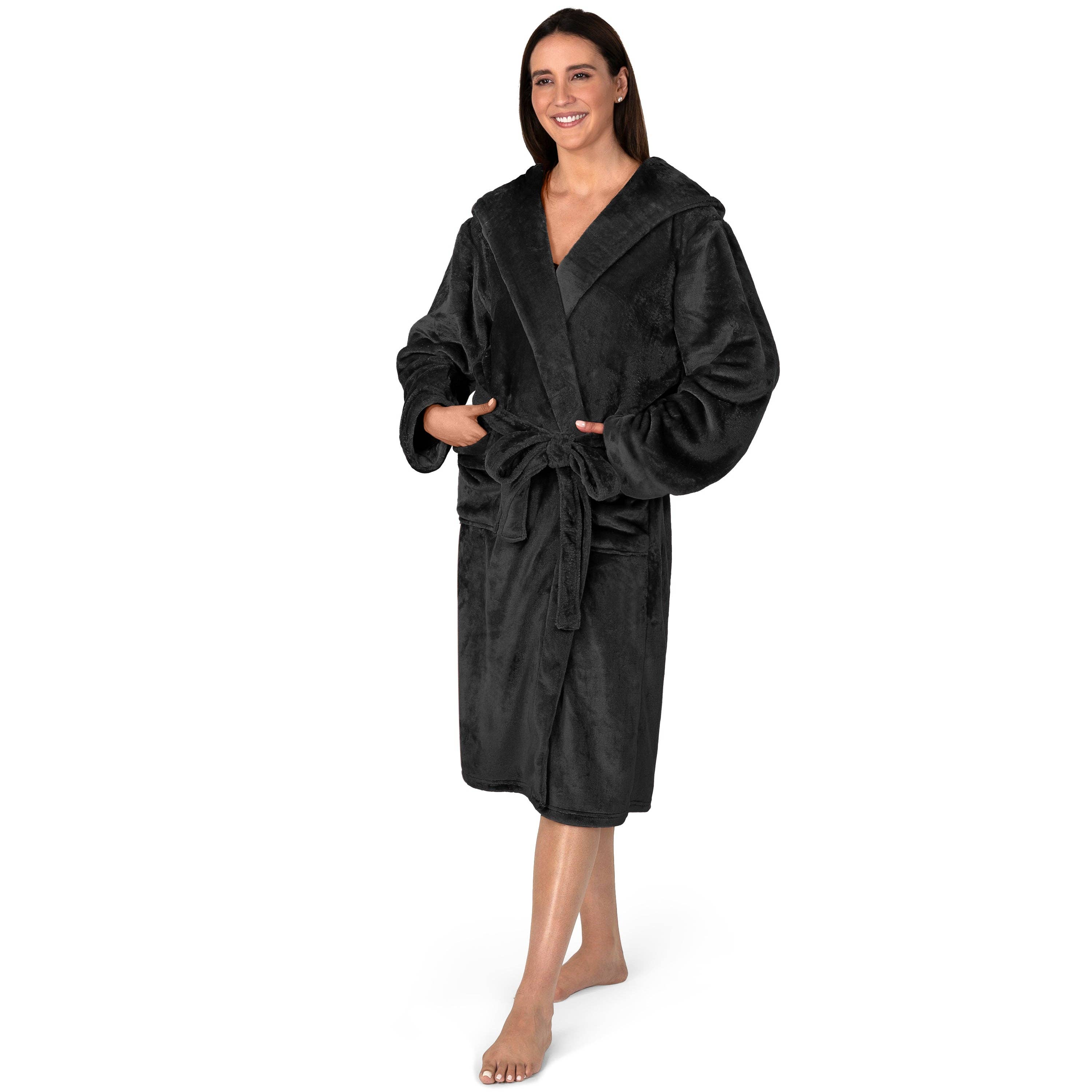 Pavilia - Wholesale Robe - Women's - Women's Classic Fleece Robe with Hood27