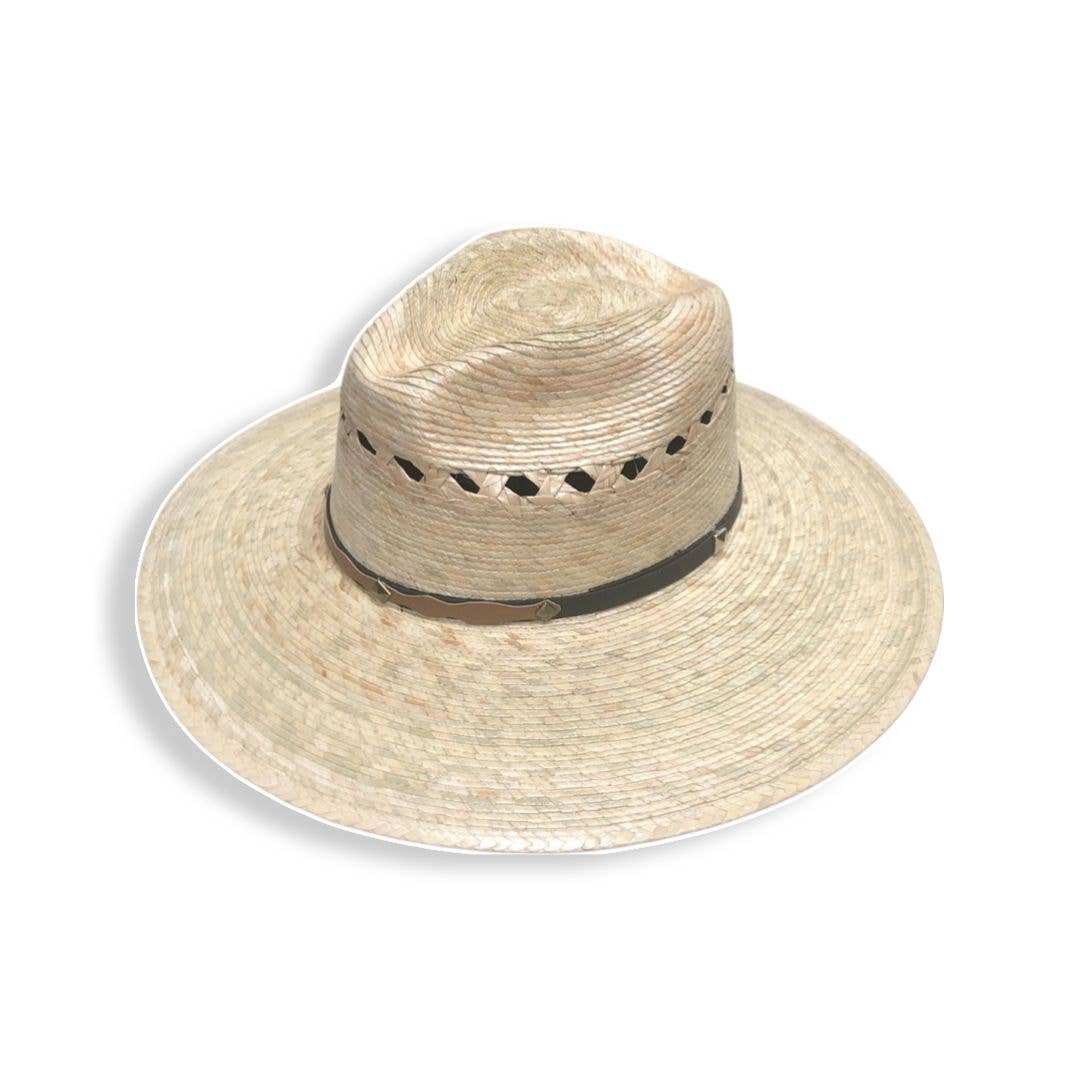 Sanyork Fair Trade - Wholesale Straw Hat - Women's - Bailey Palm Straw Hat with Adorned Band Crown Adjustable