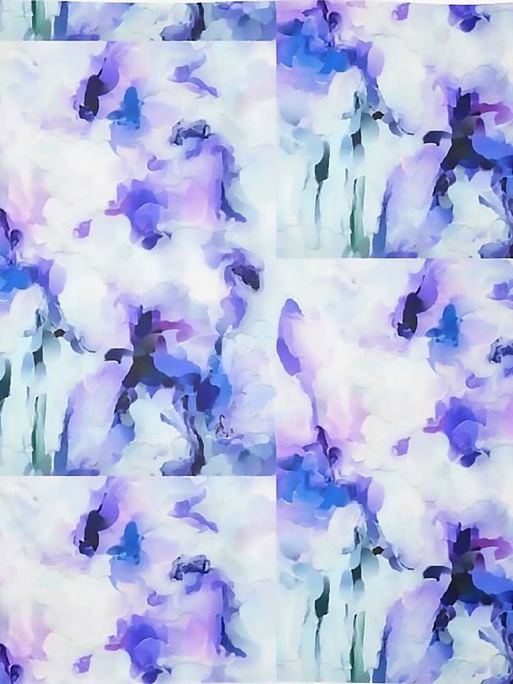 "Orchids Lavender" Chiffon Scarf/Sarong for wholesale by Lady Barbara Pinson Artist