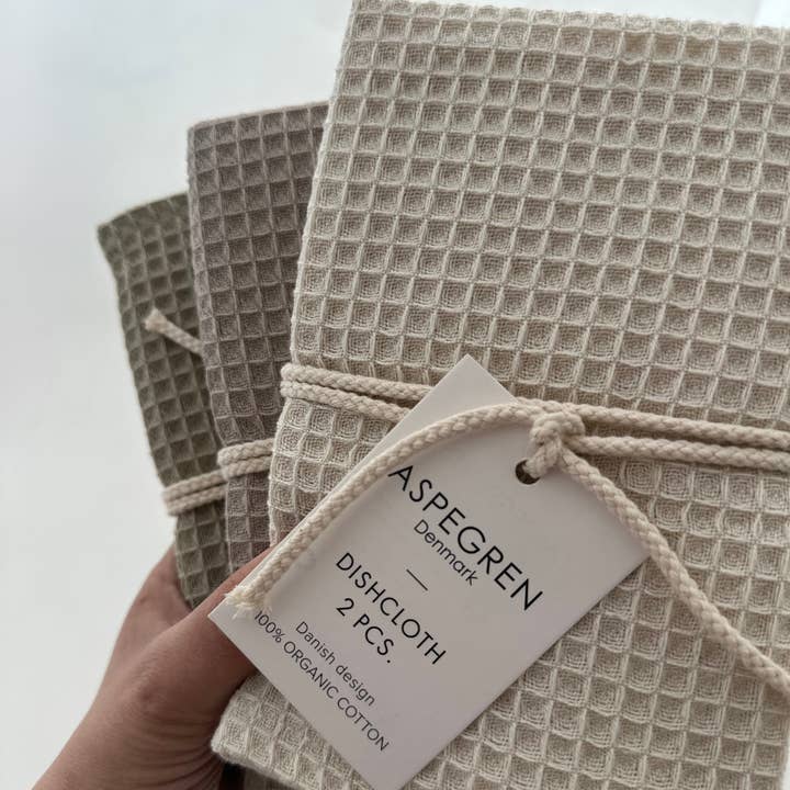 Aspegren Denmark - Wholesale Dishcloth - Dishcloths - Organic Cotton - Set of 2 - North - Birch3