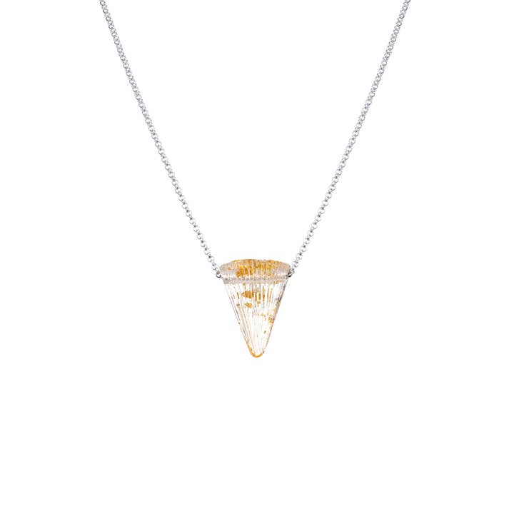 24K guld Flake kegle halskæde for engroshandel hos Gold & Honey