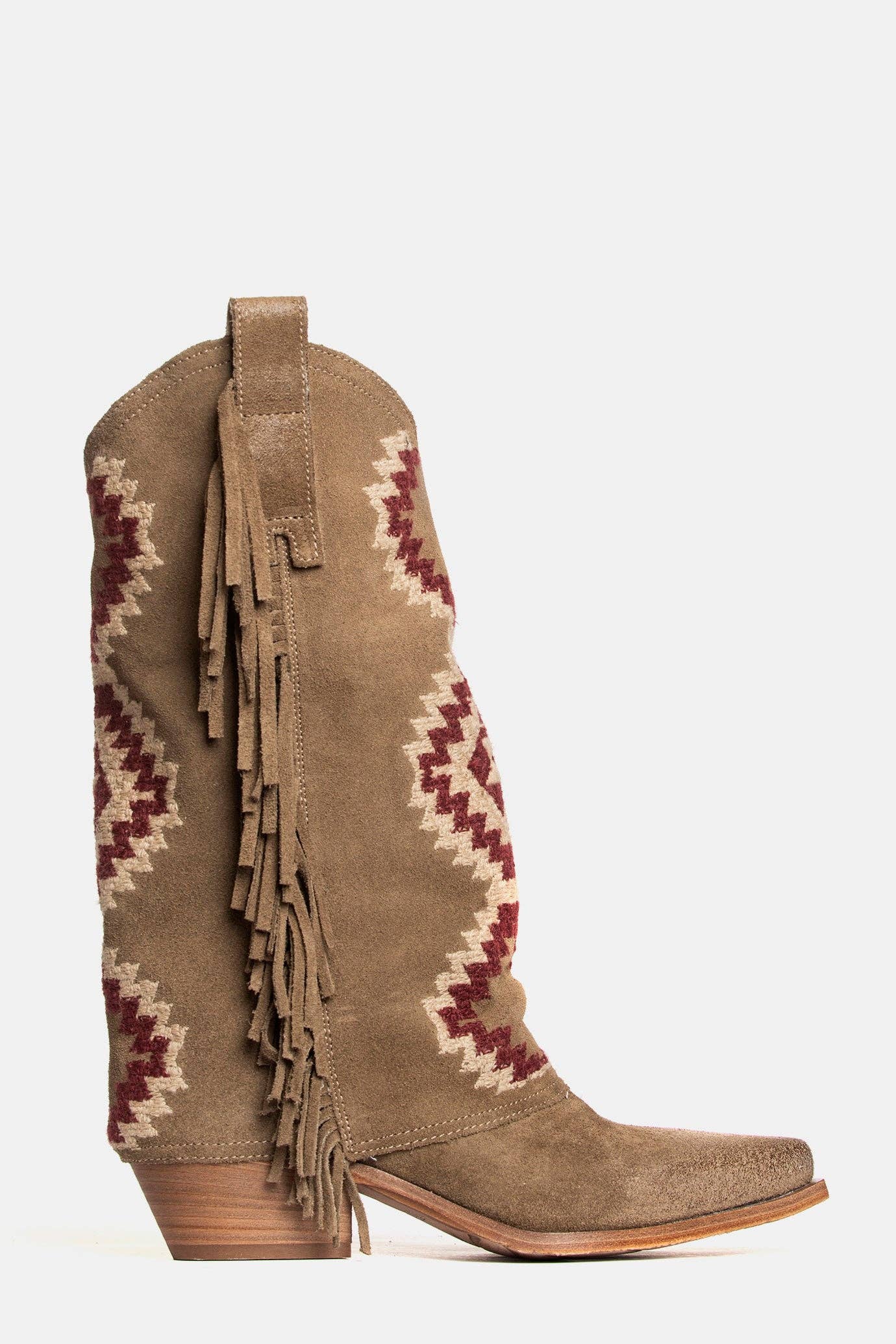 METISSE - Wholesale Boots - Women's - Taupe suede Texan boots DX2205