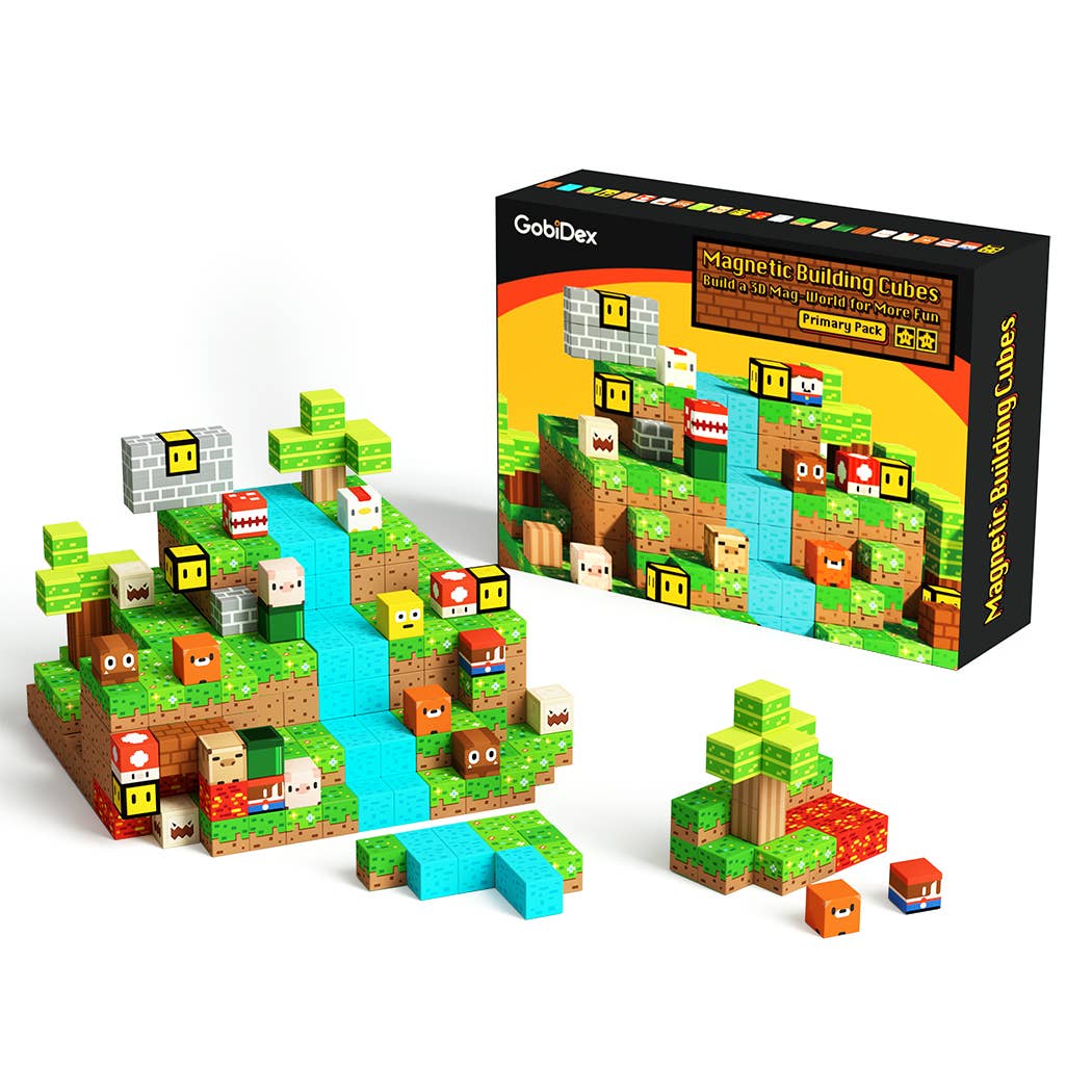 GobiDex - Wholesale Building Set - Kids - 2.5cm Lumberjack (48 pcs Magnetic Blocks)1