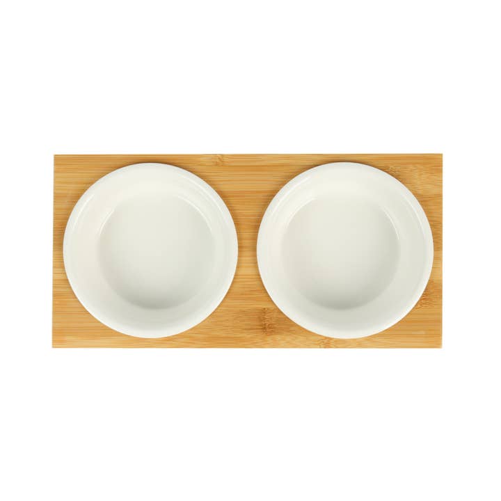 ARISTOPET - Wholesale Pet Bowl - Cat/Dog - BAMBOO DOUBLE FEEDERS7