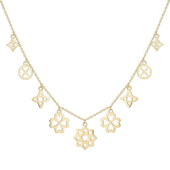 collana placcata in argento 925 con motivo pendente per la vendita all'ingrosso da parte di caï