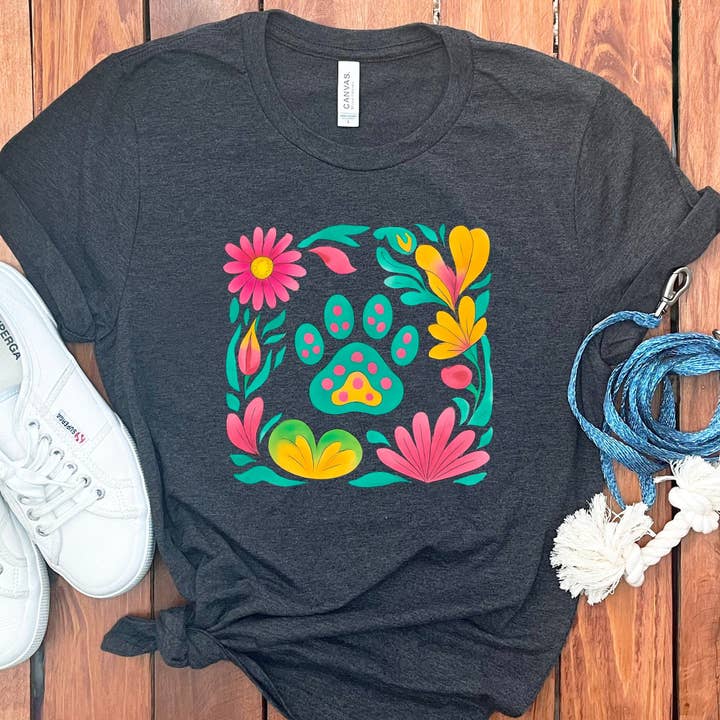 FLORAL PAW T-SHIRT for wholesale by Puppy Jo