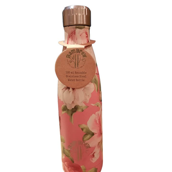 Bambrew - Wholesale Water Bottle - Stainless Steel Reusable Water Bottle – Roses – 500ml