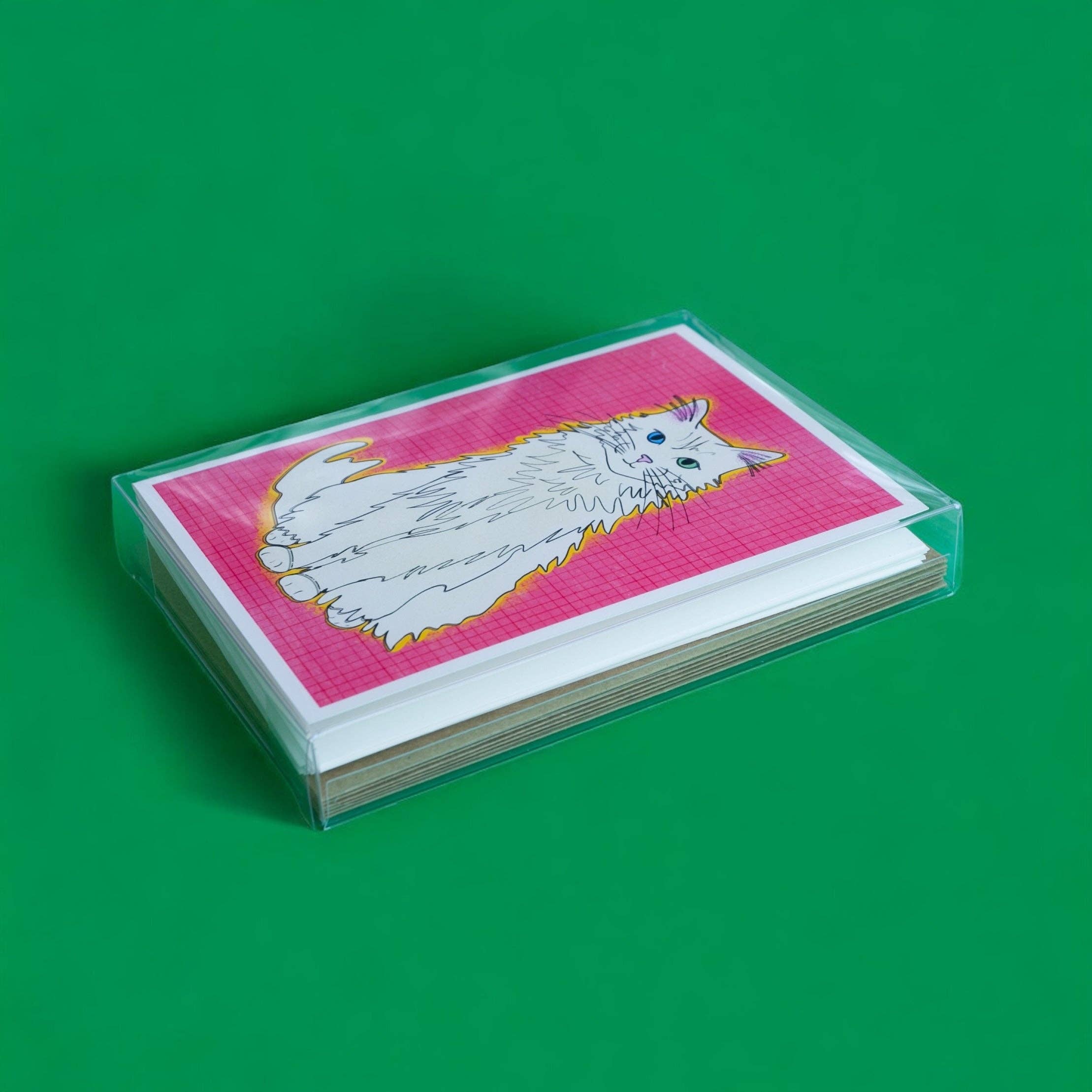 Posse Paper Goods - Wholesale Stationery/Notecard Set - Cat Card Set | Greeting Cards (Set of 5)3