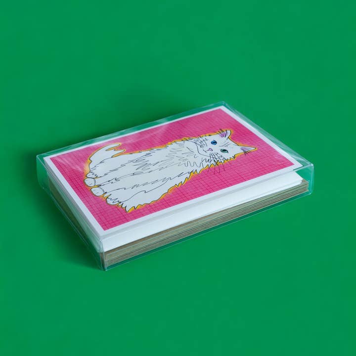 Posse Paper Goods - Wholesale Stationery/Notecard Set - Cat Card Set | Greeting Cards (Set of 5)3