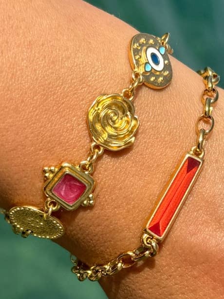 Gold Charm Bracelets, Gold Bracelets, Crystals Bracelet for wholesale by Christina Christi