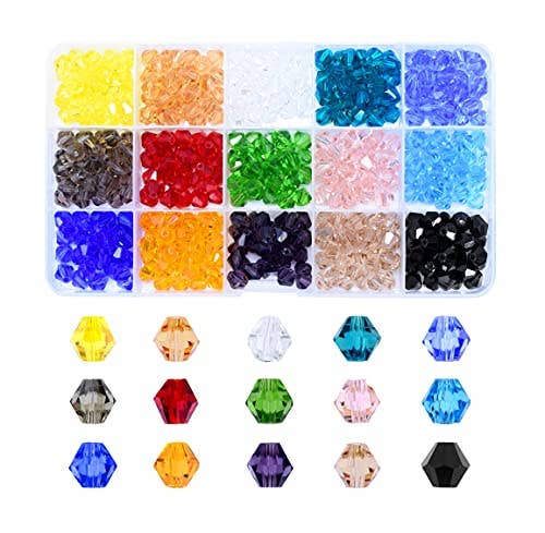 Mandala Crafts - Wholesale Beads - Faceted Bicone Crystal Glass Beads for Jewelry Making15