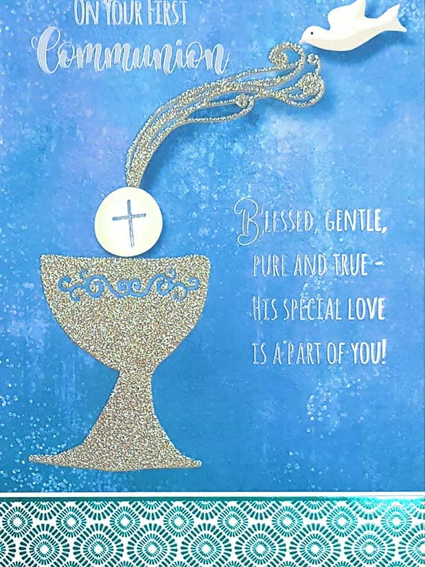 Rosedale Gold Communion Greeting Cards - General (3pk) 44203 for wholesale by A-Line Greetings