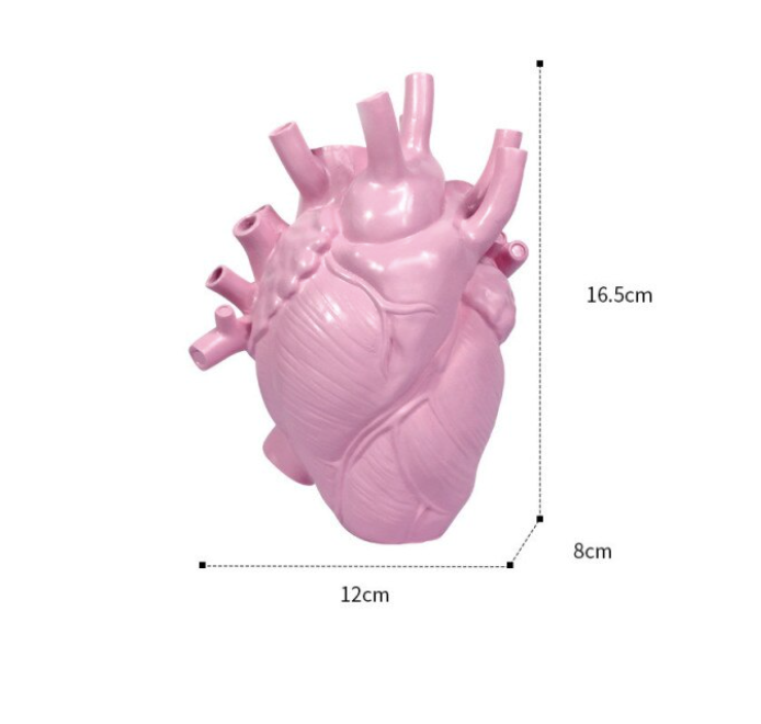 IVORE.GROUP (We cover All Import duty) - Wholesale Vase - Resin Simulation Heart Shaped Vase4