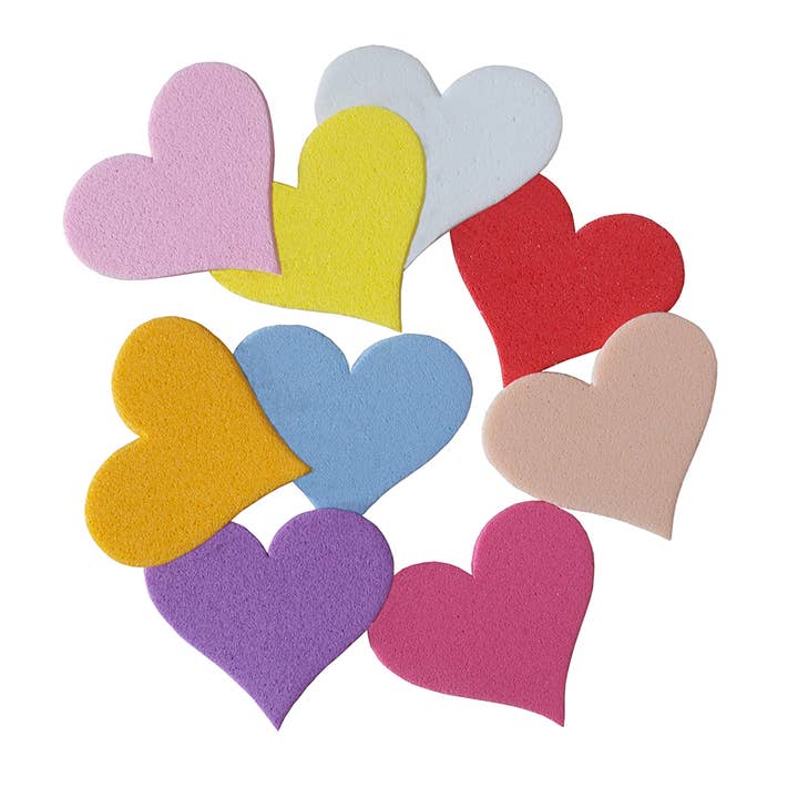 ATHobby Do It Yourself - Wholesale Craft Supplies - Mixed Colors Die-Cut Shapes Hearts EVA Foam for DIY