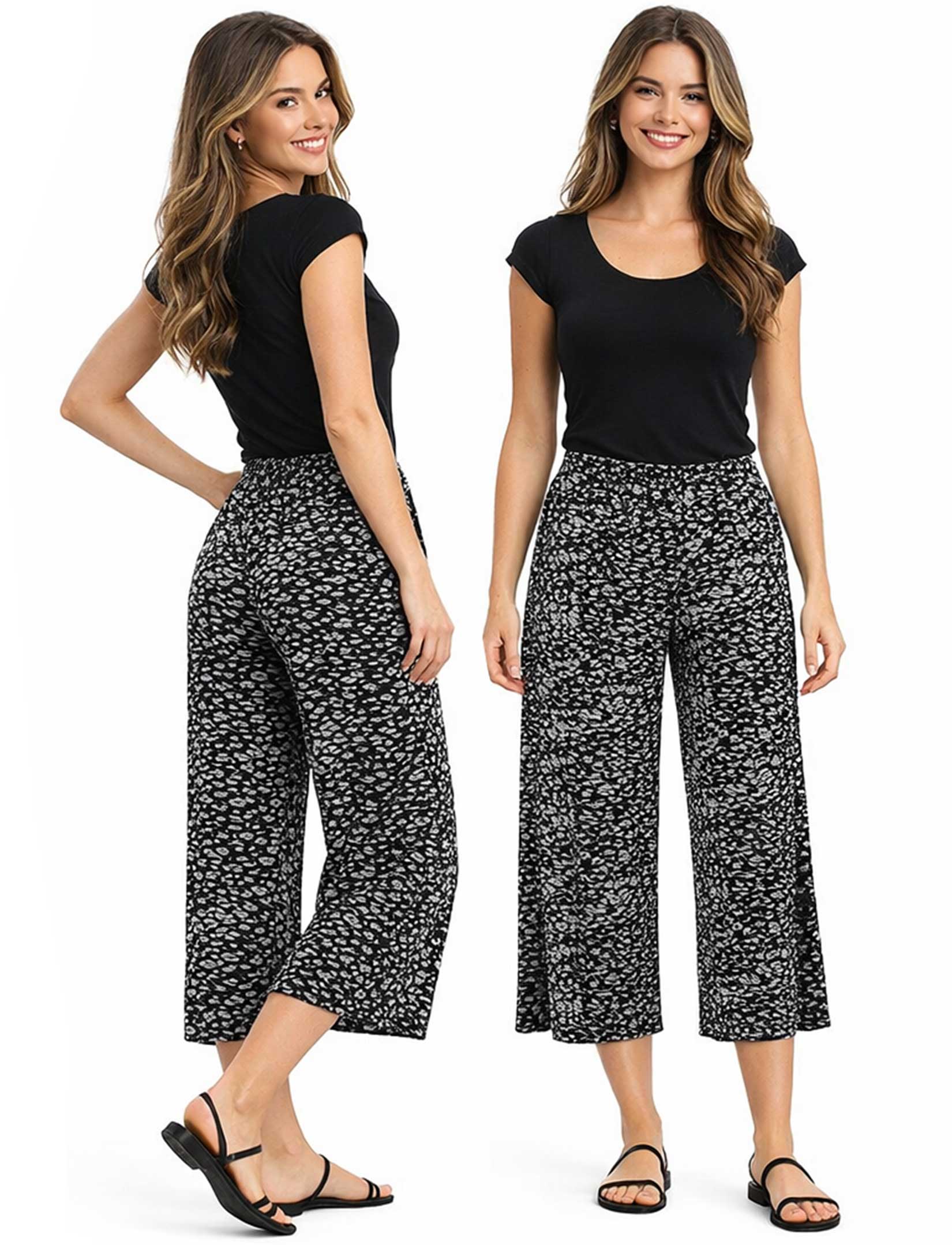 The Magic Scarf Company – Engroshandel Bukser - Dame – 1248 - Slinky TravelWear capribukser2