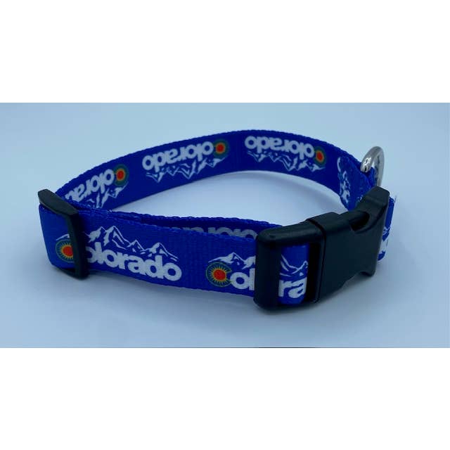 Colorado Limited - Venta al por mayor Collar - Perros - Collar para perro Colorado, azul, mediano, de 12 pulgadas a 18 pulgadas
