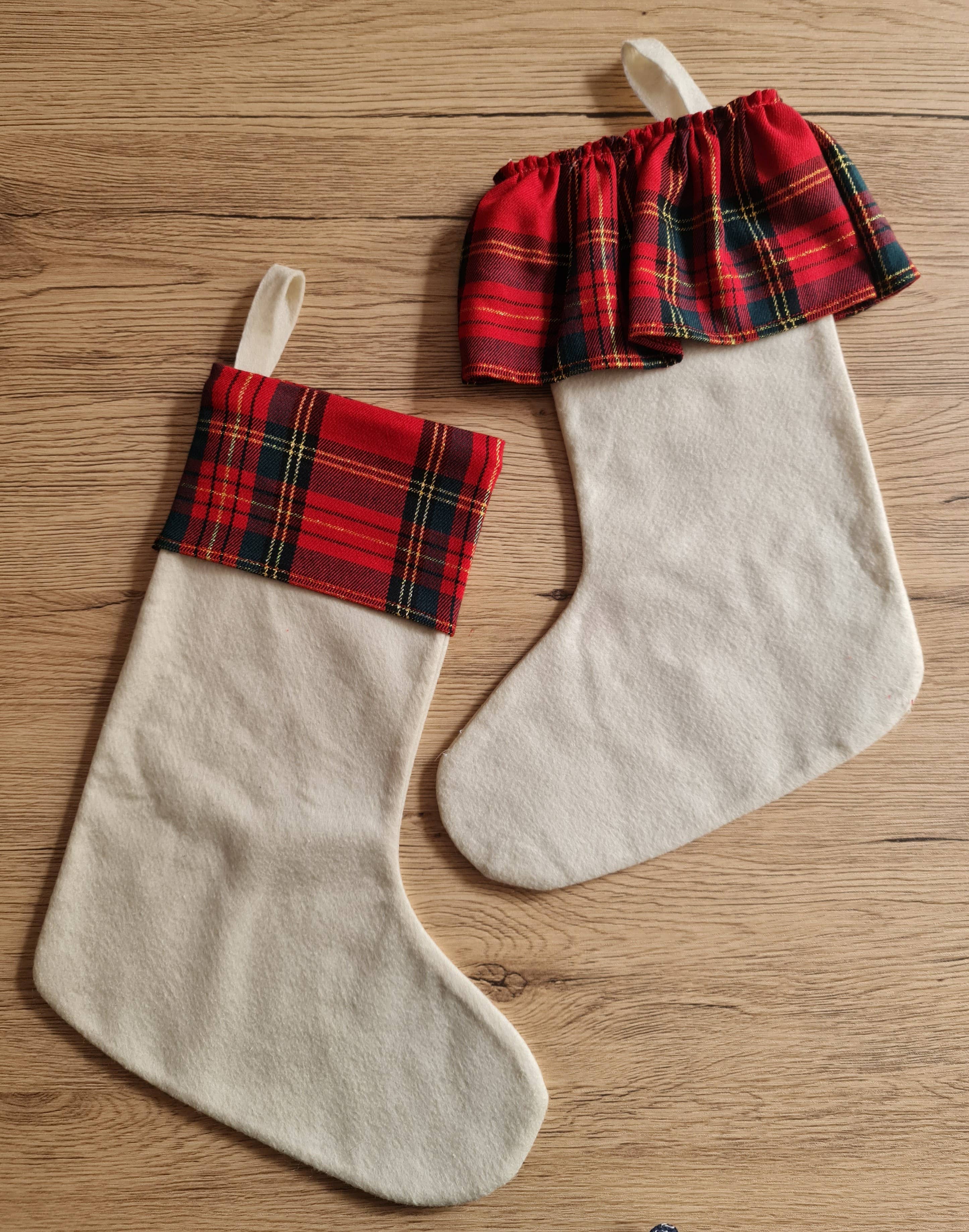 Lunaria Lab - Wholesale Holiday Stocking - Christmas Stocking / Epiphany in felt with Tartan Lurex edge2