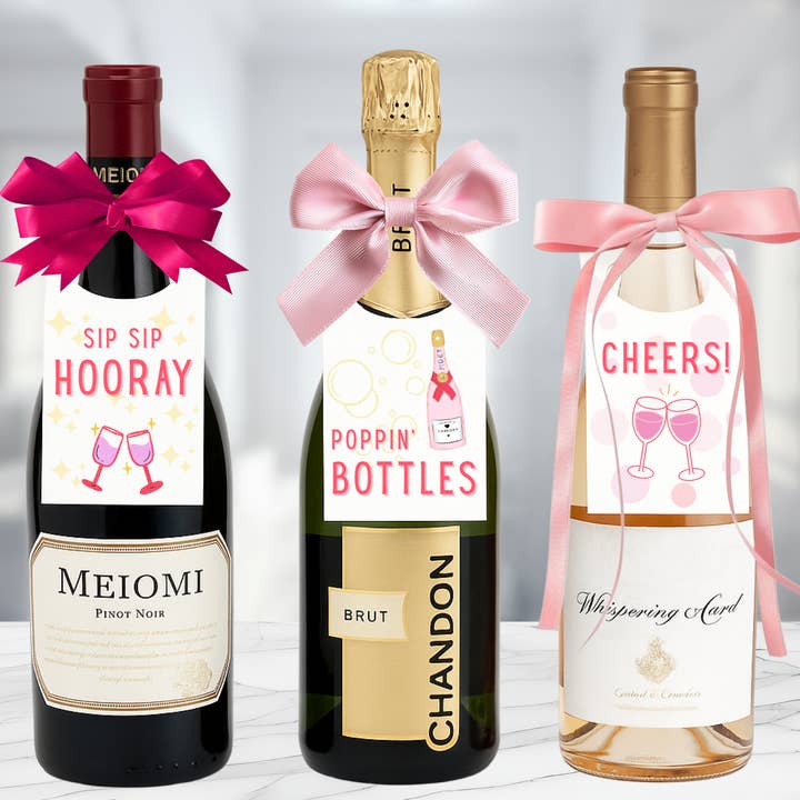 Vinetiketter (set om 6) för wholesale av la nouille studio