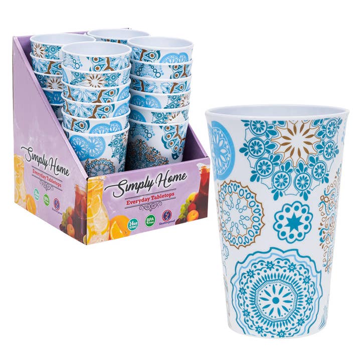 Deluxe Import Trading - Wholesale Drinking Glass/Cup - Tabletops Melamine Tumbler - 14oz/414ml