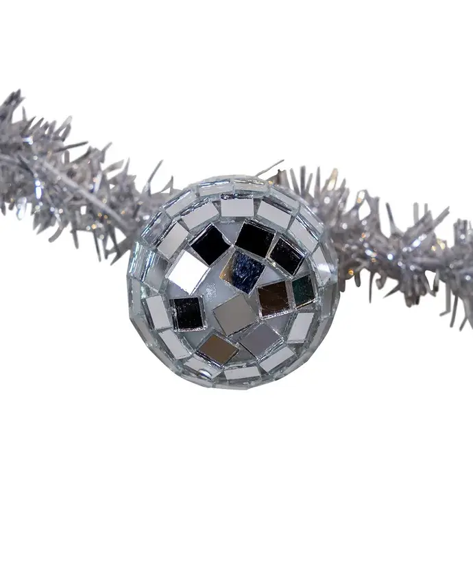 Kurt S. Adler, Inc. - Vente Pompons décoratifs/décorations murales - Guirlande de boules en miroir de verre de 6'2