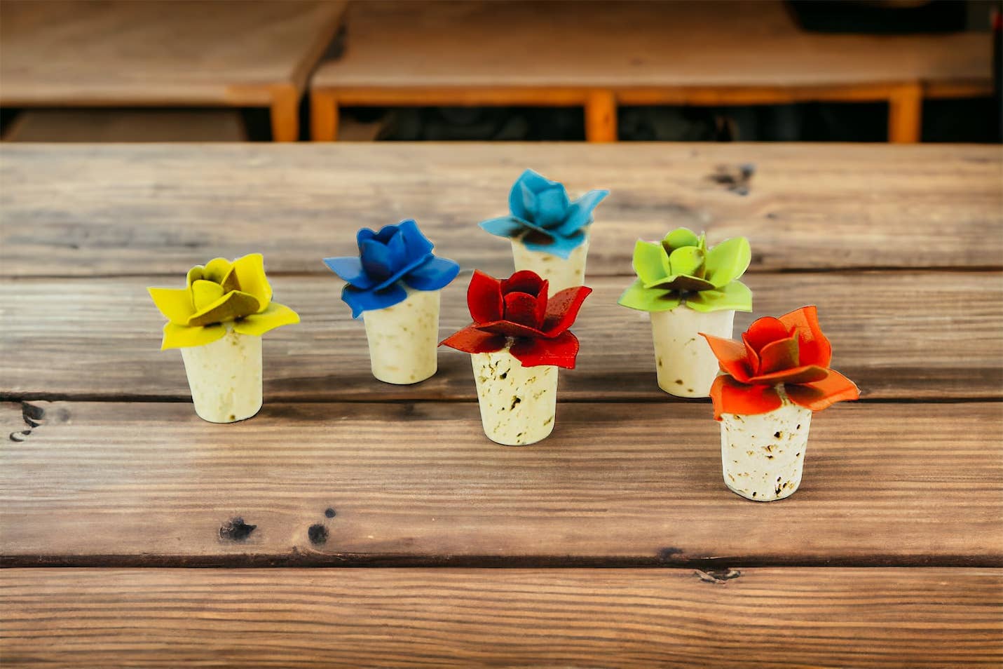 Whimsies - Wholesale Wine Stopper - Wine stopper flowers spring cork metal kitchen eco1