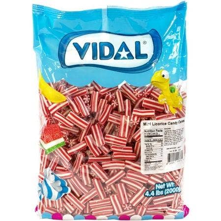 Long Island Candy Factory - Wholesale Gummy - Vidal Mini Licorice Candy Cane Gummies 4.4 Pound Bag0