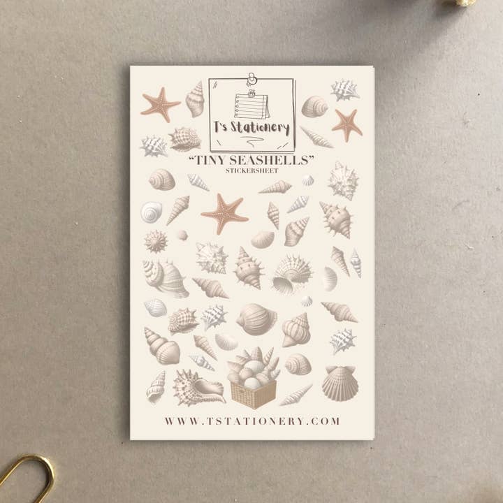 "Tiny Seashells" Sticker Sheet and other Purchase Wholesale tiny seashells. Free Returns & Net 60 Terms on Faire trending on Faire.