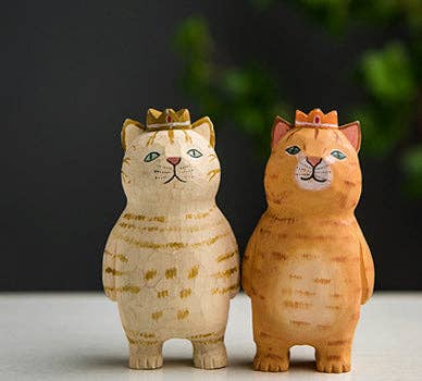Gohobi （We cover U.S. import duties） - Venta al por mayor Figura decorativa - Adorno grande de gato de madera artesanal Gohobi6