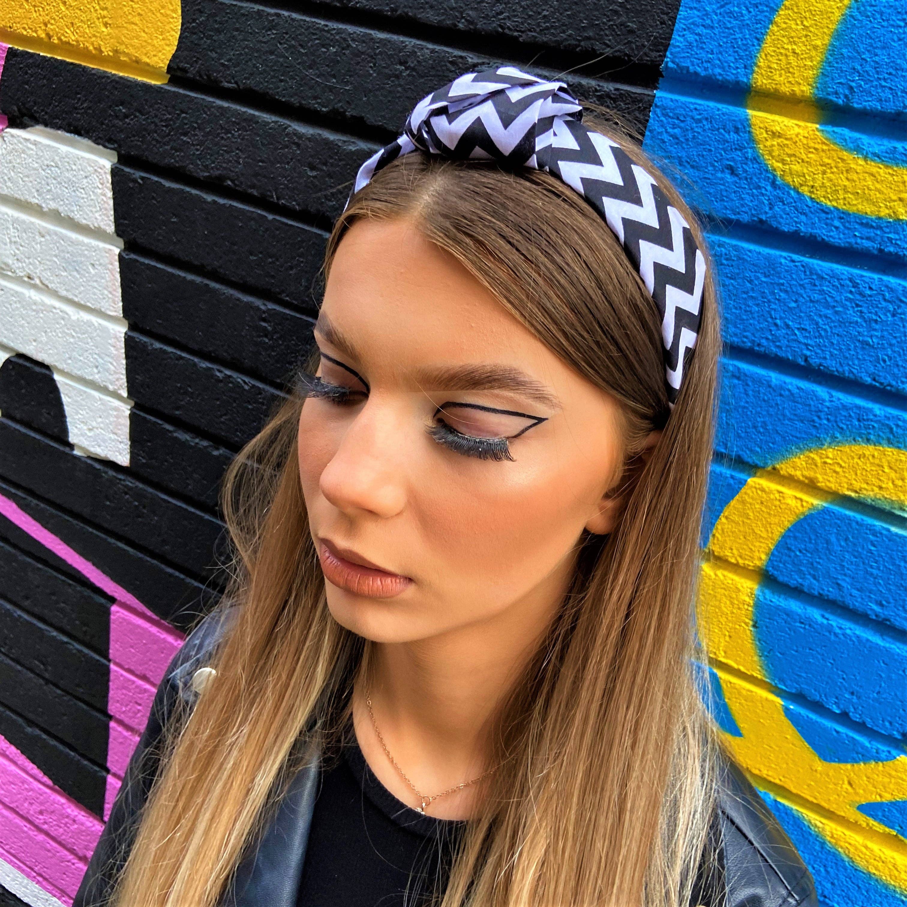 Klash Fashion - Wholesale Fashion Headband - Women's - Zero Waste Zig Zag Headband Black2