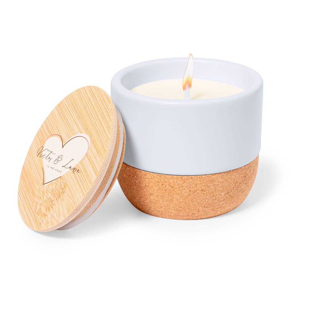 Fustik - Wholesale Jar/Filled Candle - Customizable Linen Scented Candle in Ceramic Jar1