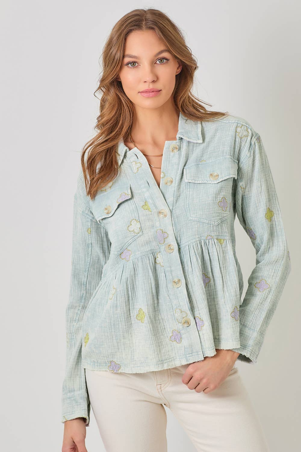 Mystree – Blusão - Mulher por atacado – 61004 Casaco Peplum Lavado18